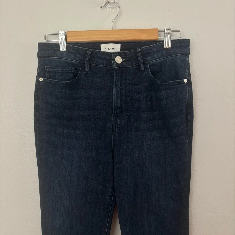 FRAME Le Crop Mini Boot Raw Hem Jeans Size 29/ 26.5” Inseam - Picture 5 of 16